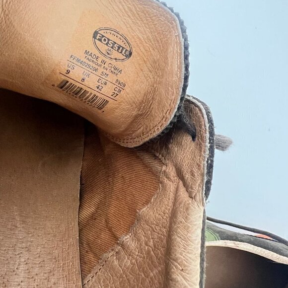 Fossil Men's Brown Suede Wingtip Oxford Casual Dress Shoes Size 9 M - Picture 9 of 12